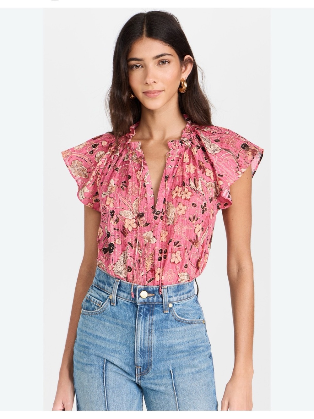 ULLA JOHNSON
Cleo Floral Print Top